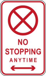 Parking and stopping prohibited.