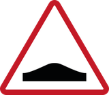 Warning for a speed bump.