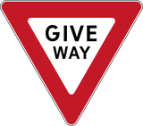Give way.