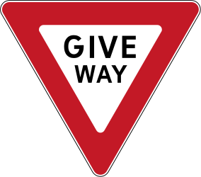 Give way.