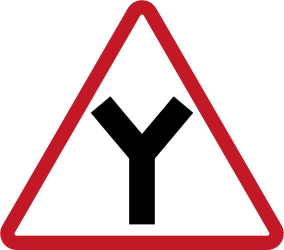 Warning for an uncontrolled Y-junction.