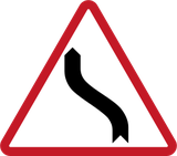 Warning for a double curve, first left then right.