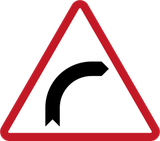 Warning for a curve to the right.