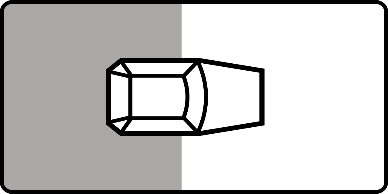 Perpendicular parking partially on pavement.