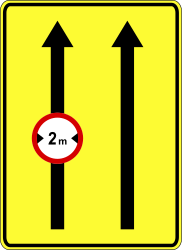 Maximum width of a lane.