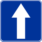 Via de sentido único.