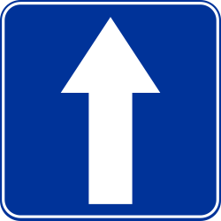 Road with one-way traffic.
