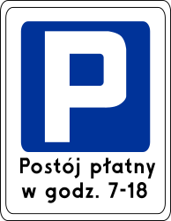 Start of a parking zone.