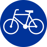 Via obrigatória para ciclistas.