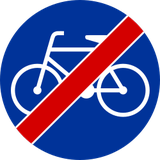 Fim de via obrigatória para ciclistas.