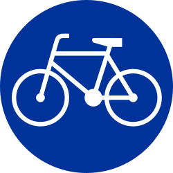 Mandatory path for cyclists.