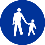 Via obrigatória para peões.