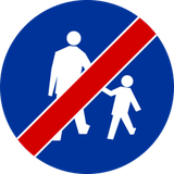 Fim de via obrigatória para peões.