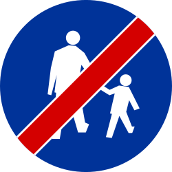 Fim de via obrigatória para peões.