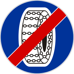 End of the snow-chain requirement.