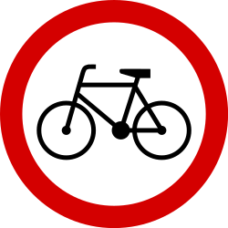 Ciclistas proibidos.