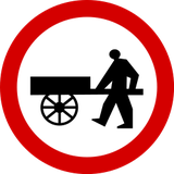 Carrinhos de mão proibidos.