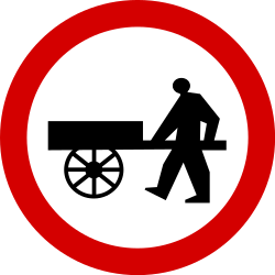 Carrinhos de mão proibidos.