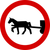 Veículos de tração animal proibidos.
