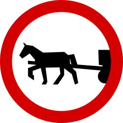 Veículos de tração animal proibidos.