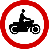 Motociclos proibidos.