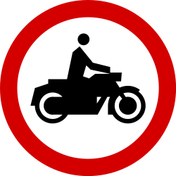 Motociclos proibidos.