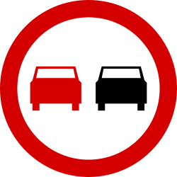 Ultrapassagem proibida.