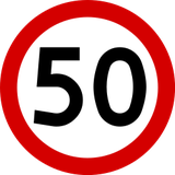 Início de limite de velocidade.