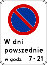 Início de zona de estacionamento proibido.