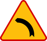 Curva à esquerda.