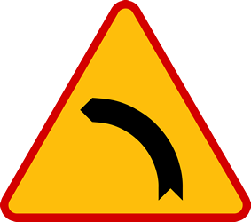 Curva à esquerda.