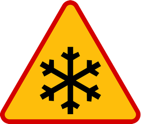 Aviso de neve e água-neve.
