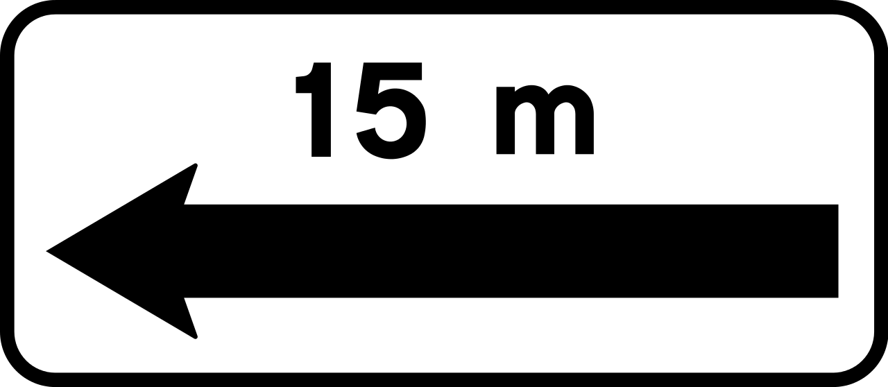 ... metres to the left.