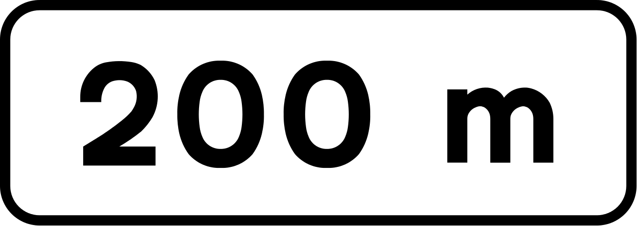 ... metres ahead.