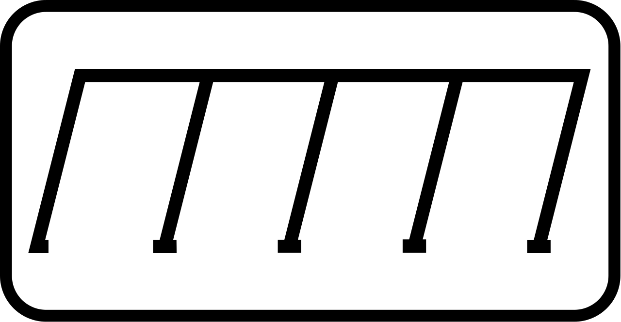 Angle parking to the right.