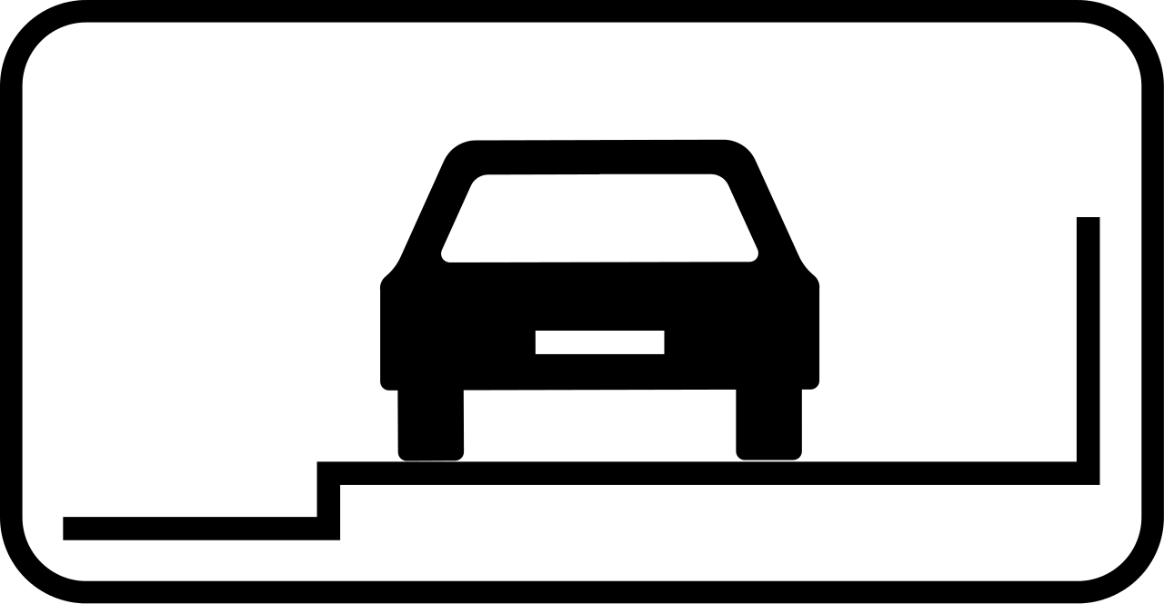 Parallel parking on pavement.