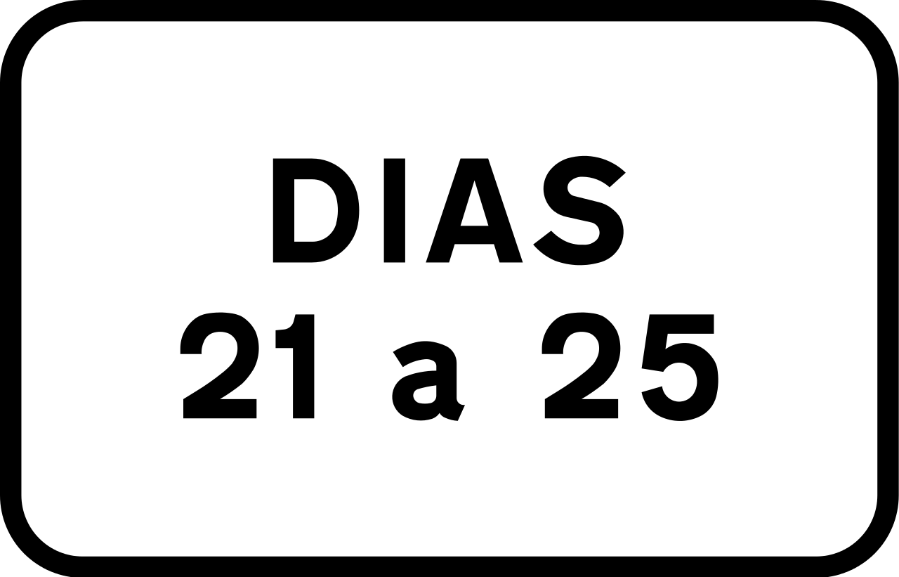 On the days shown.