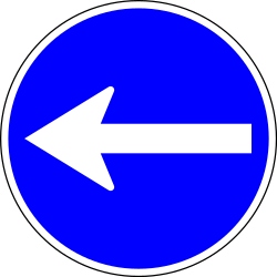 Links fahren vorgeschrieben.