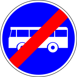 Ende des vorgeschriebenen Busfahrstreifens.