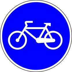 Vorgeschriebener Radweg.