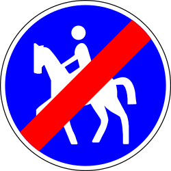Ende des vorgeschriebenen Reitwegs.