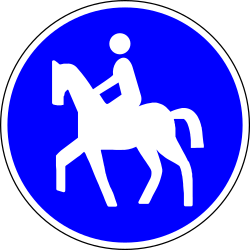 Vorgeschriebener Reitweg.