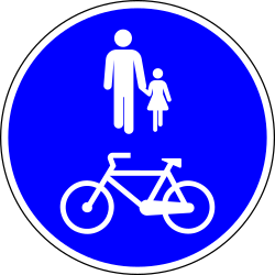 Gemeinsamer Geh- und Radweg vorgeschrieben.