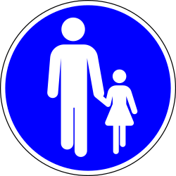 Vorgeschriebener Gehweg.