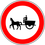 Vehículos de tracción animal prohibidos.