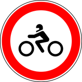 Motocicletas prohibidas.