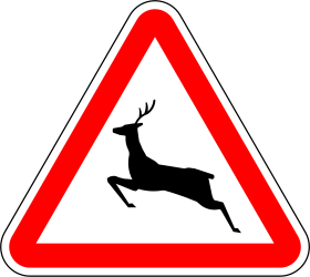 Advertencia de cruce de ciervos.