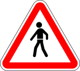 Advertencia de peatones.