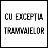 Trams allowed.