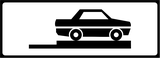 Perpendicular parking on pavement.
